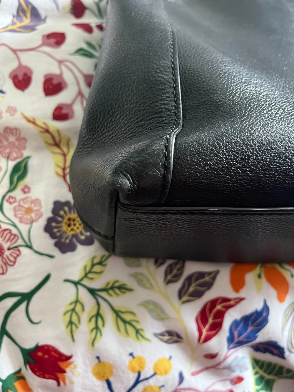Kate Spade Black Jackson Leather Three Compartment Satchel